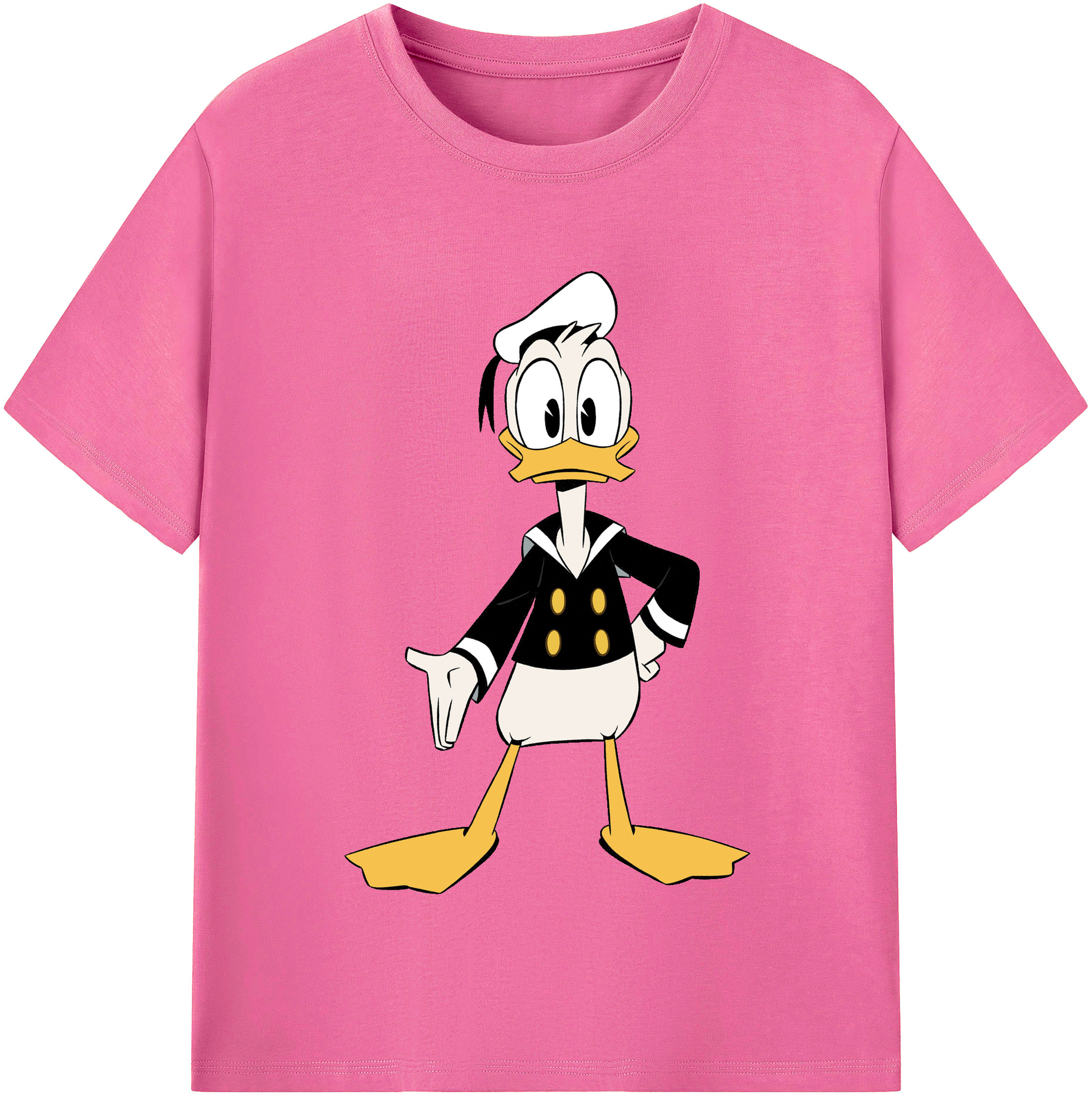 （画像用） ミッキーマウス Mickey Mouse レディースカジュアルプリントTシャツ（綿100％）